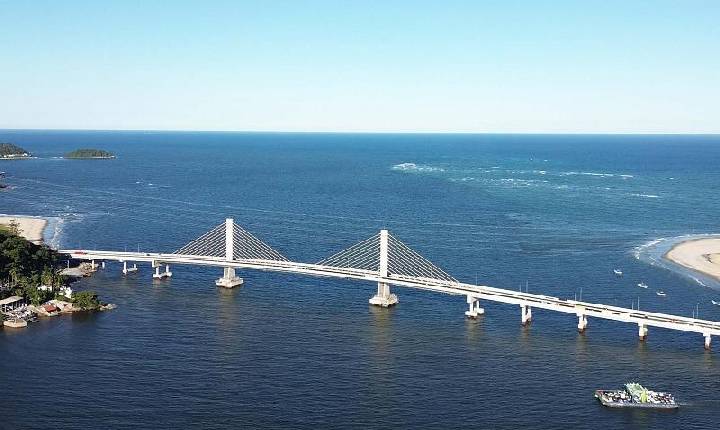 Ponte de Guaratuba  começa a ganhar iluminação final