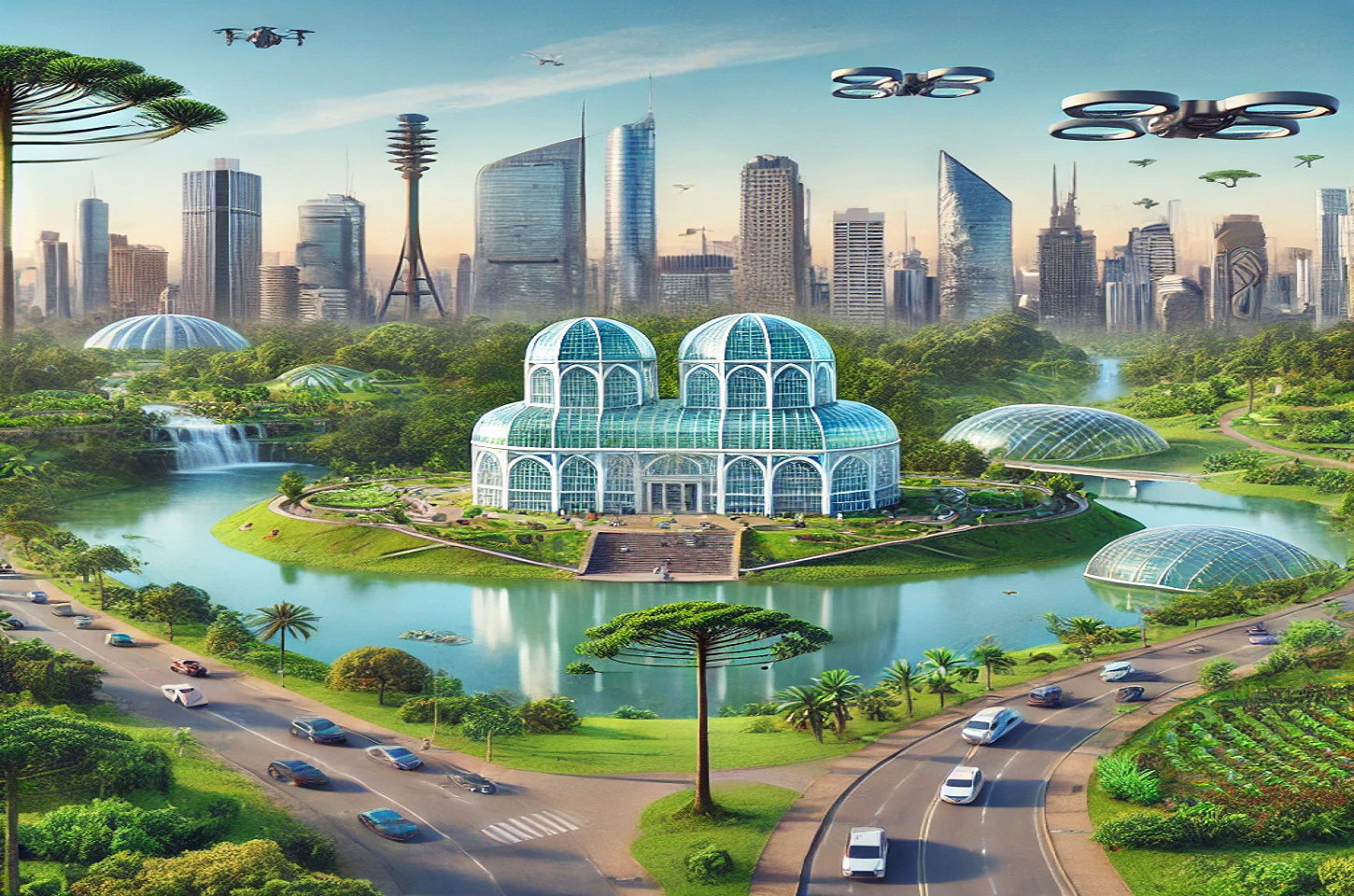 Curitiba uma cidade inteligente (smart city). Futuro com Tecnologia, Sustentabilidade e Desafios até 2100