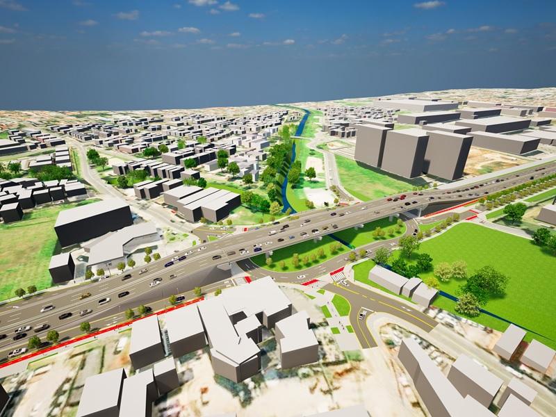 Animação com projeções 3D mostra como será o novo viaduto Curitiba-Pinhais