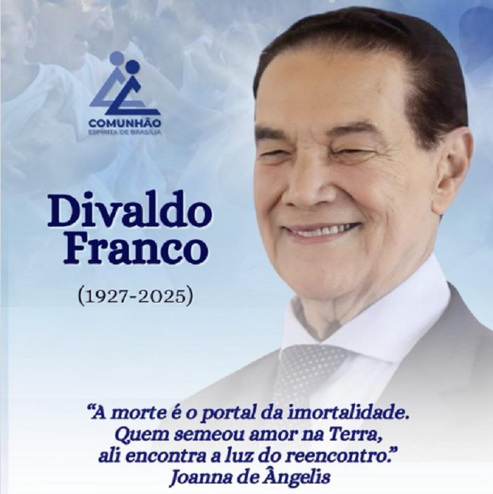 Divaldo Franco. Um amigo nos deixou. O mundo espiritual está em festa.