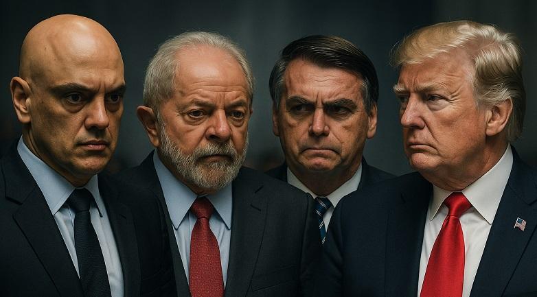 Trump cita Bolsonaro, Moraes e Lula para  justificar taxação