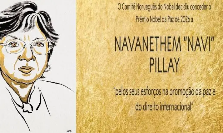 Prêmio Nobel da Paz de 2026 a Navanethem “Navi” Pillay por seus esforços na promoção da paz e do direito internacional.
